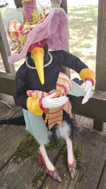 Patience Brewster Krinkles Mrs Crow 22" Figure Department 56 Retired
